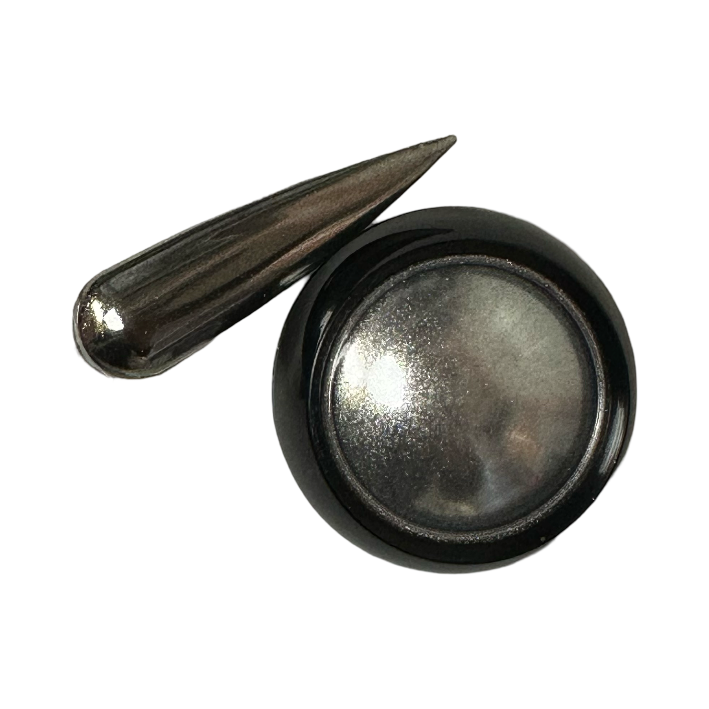 Chrome Nail Powder Dark Silver