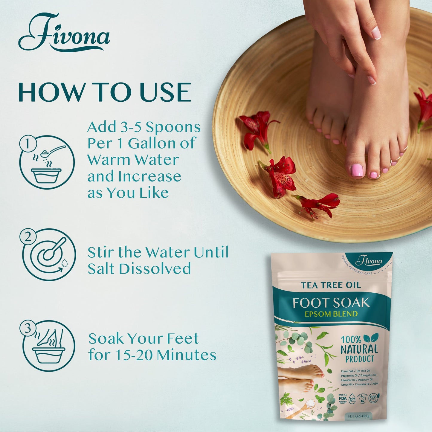 Foot Soak Blend with Tea Tree 14.1oz