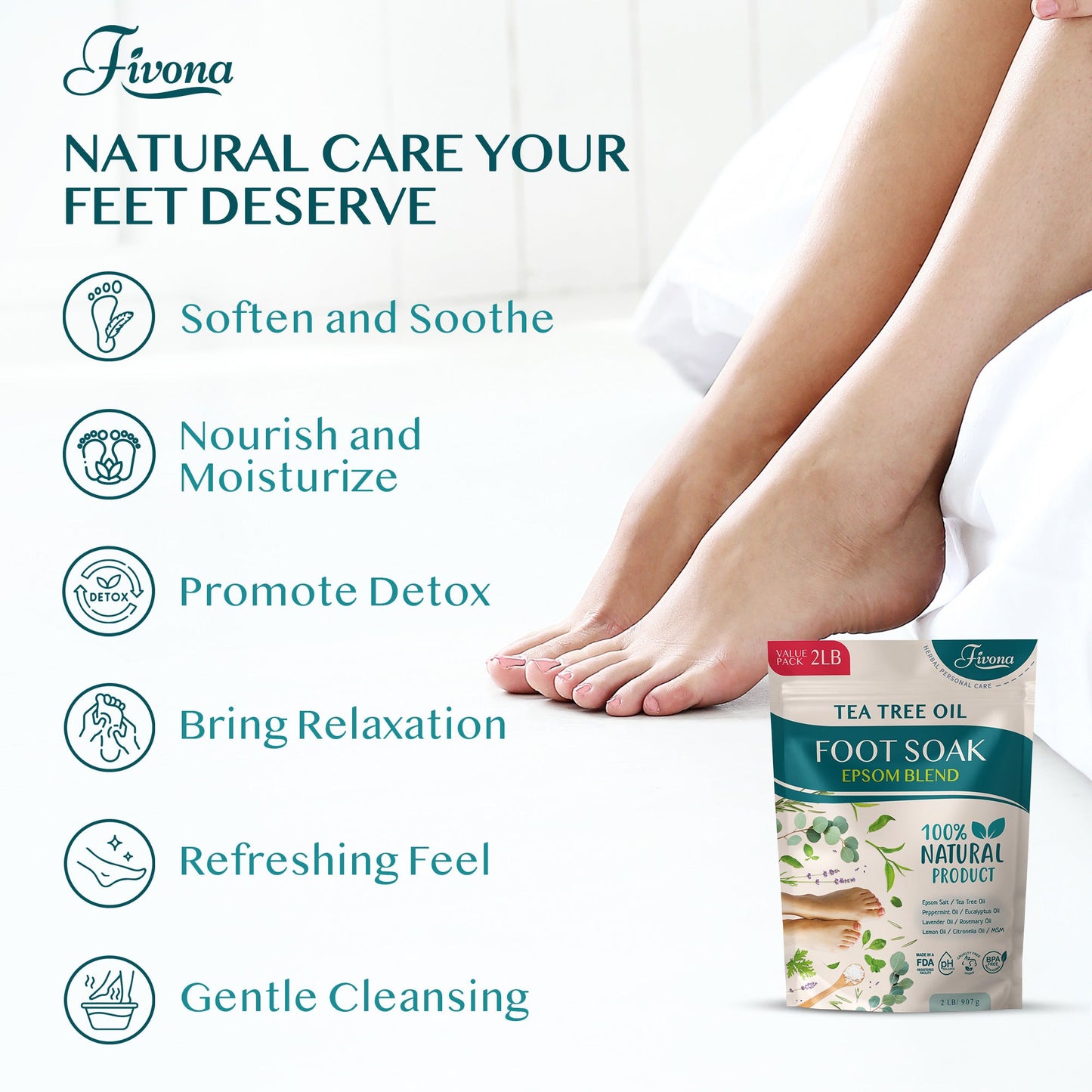 Foot Soak Blend with Tea Tree - 2Lb