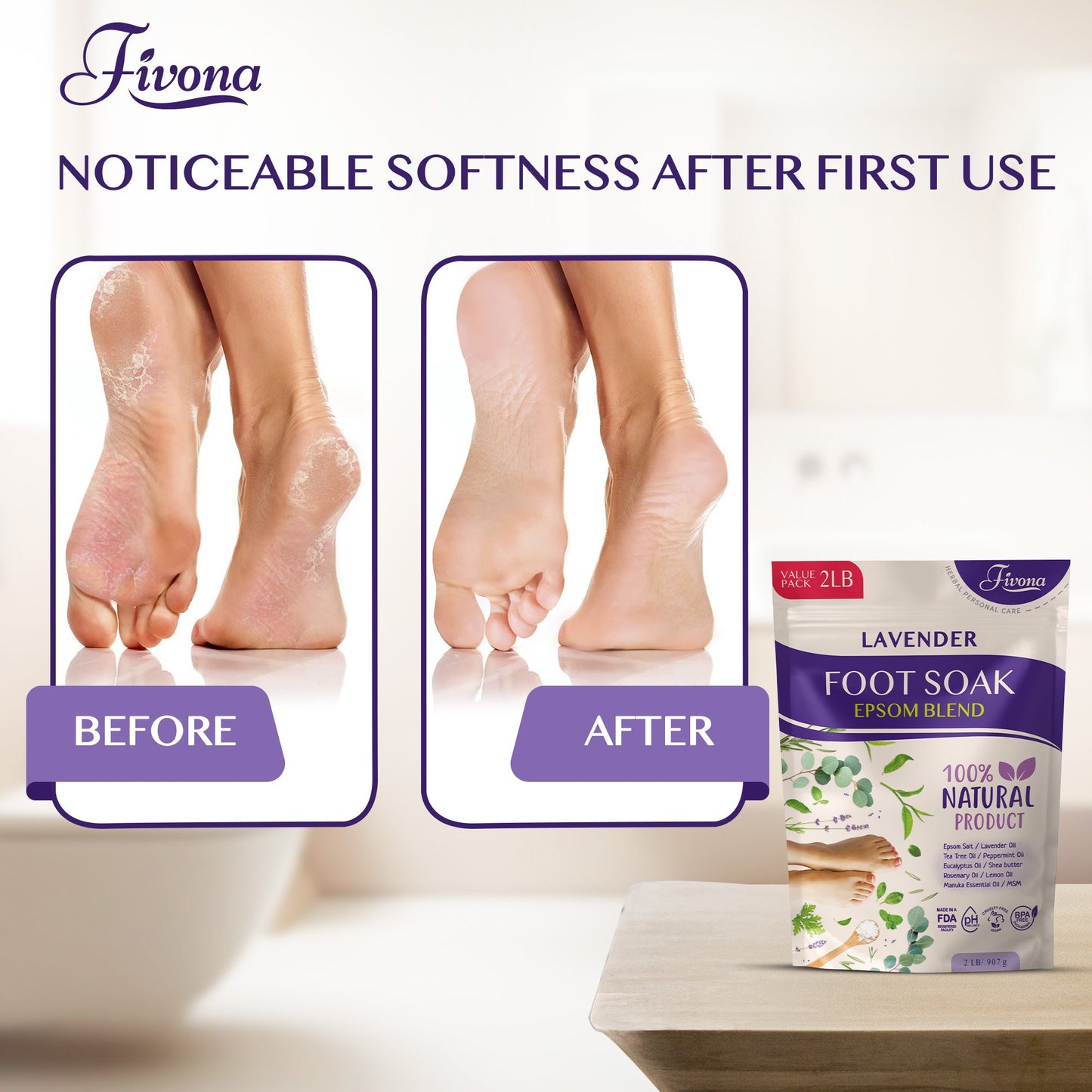 Foot Soak Blend with Lavender - 2Lb