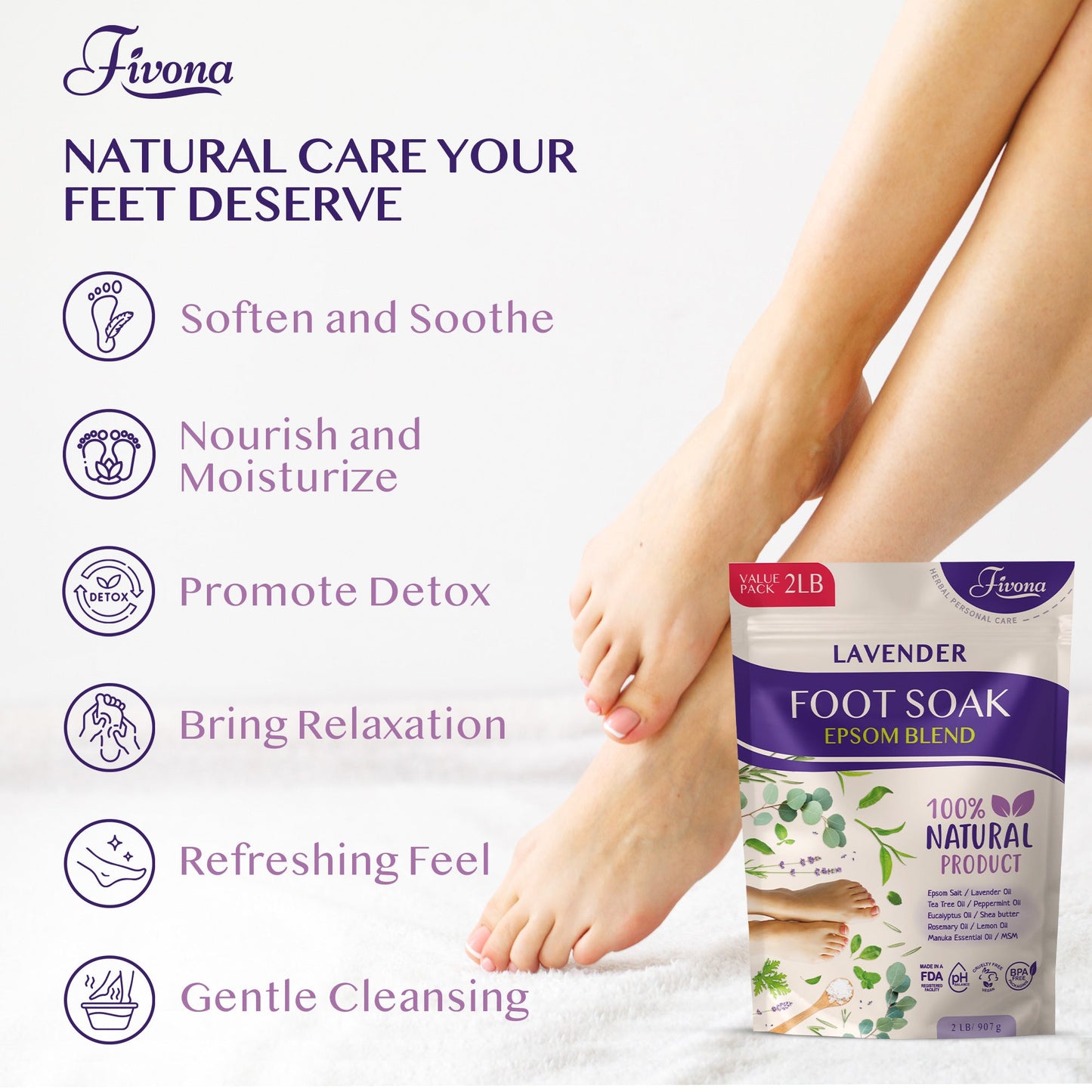 Foot Soak Blend with Lavender - 2Lb