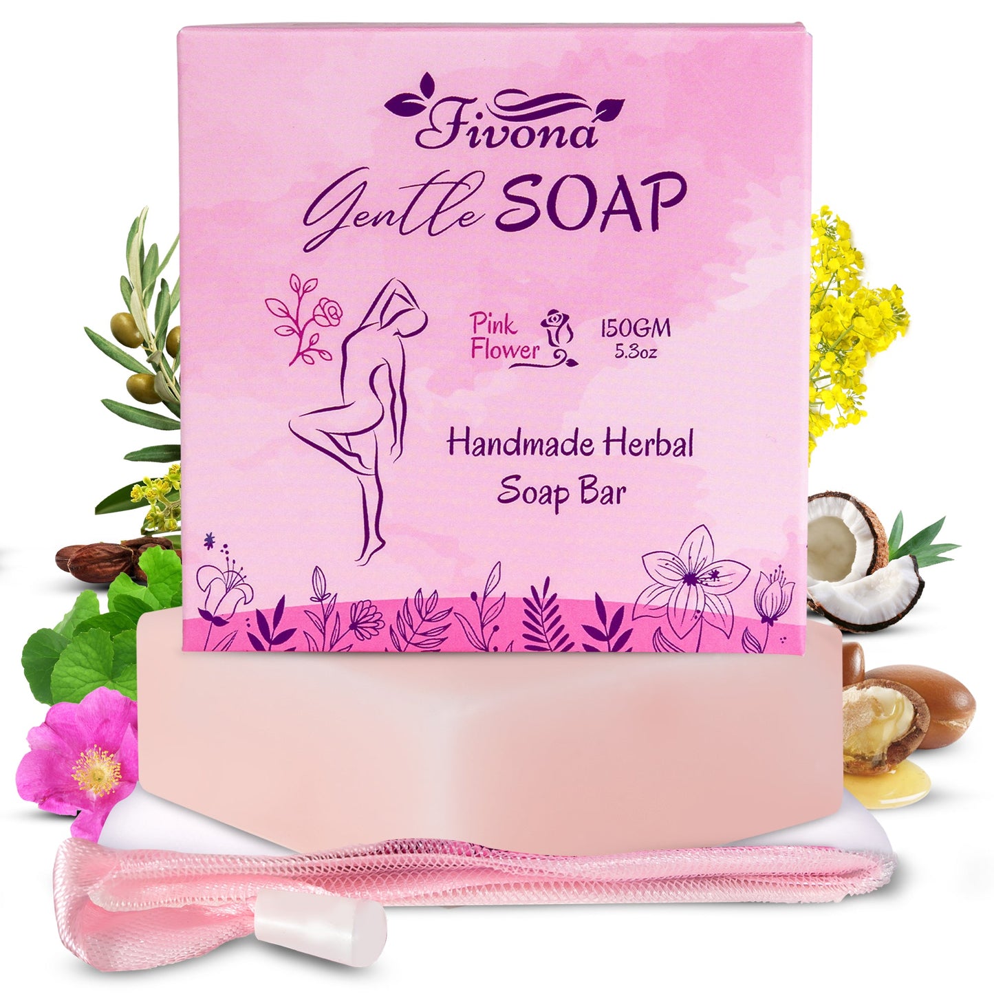 Gentle Yoni Soap | Pink Flower | 5.3oz