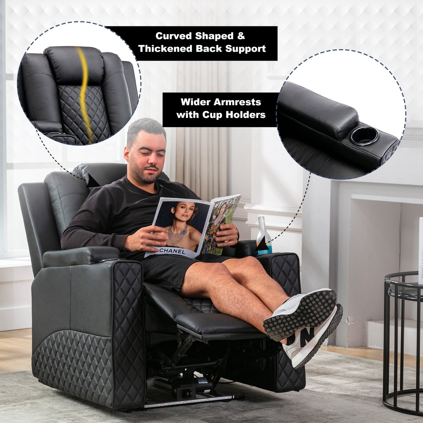 Massage Recliner with LED Lighting H7137