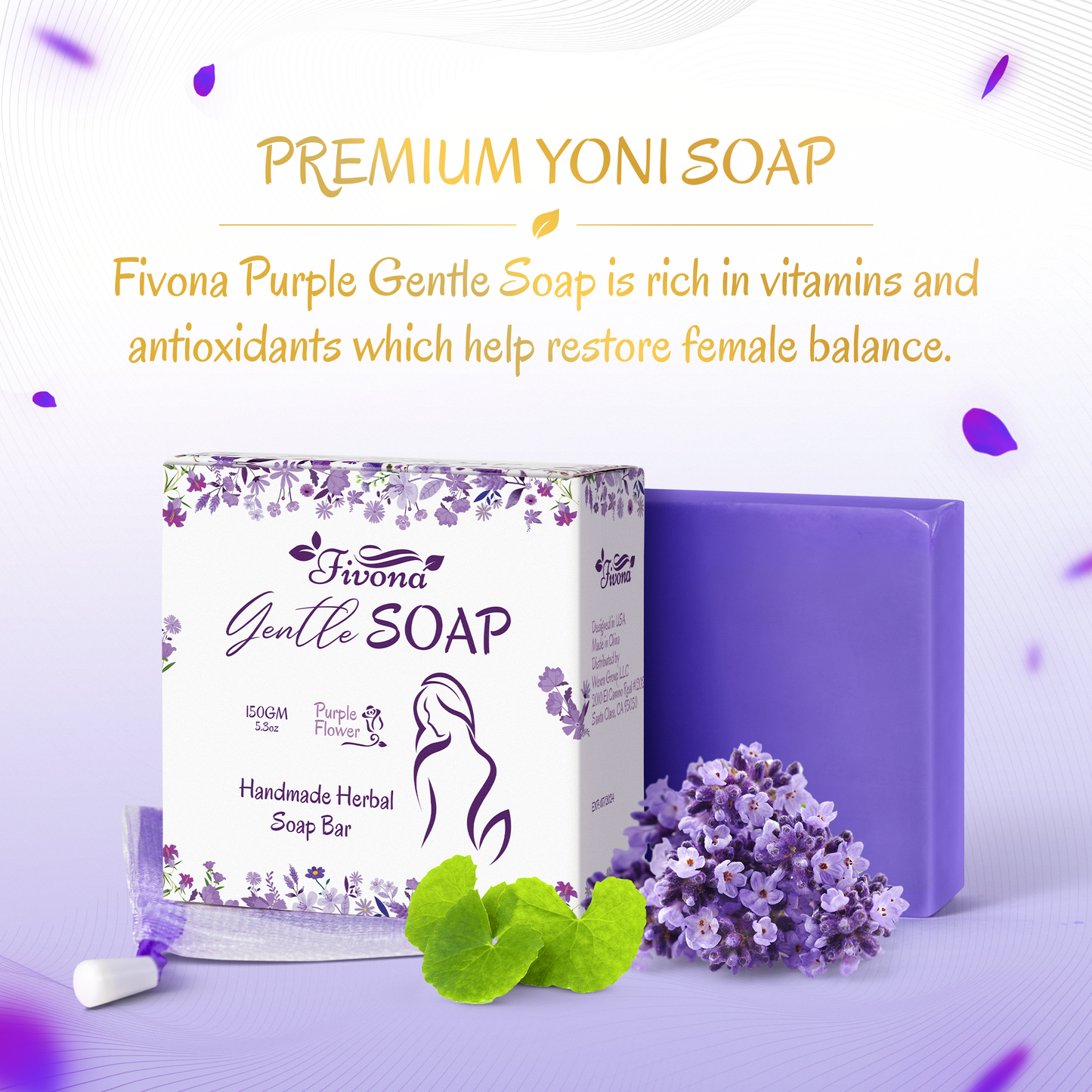 Gentle Yoni Soap | Purple Flower | 5.3oz