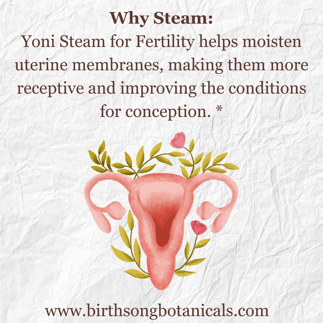 Yoni Steam for Fertility* Organic Herbal Vaginal Steaming Blend to Support Fertility and Womb Health, V Steam Herb, Vaginal and Uterine Care 3 oz.