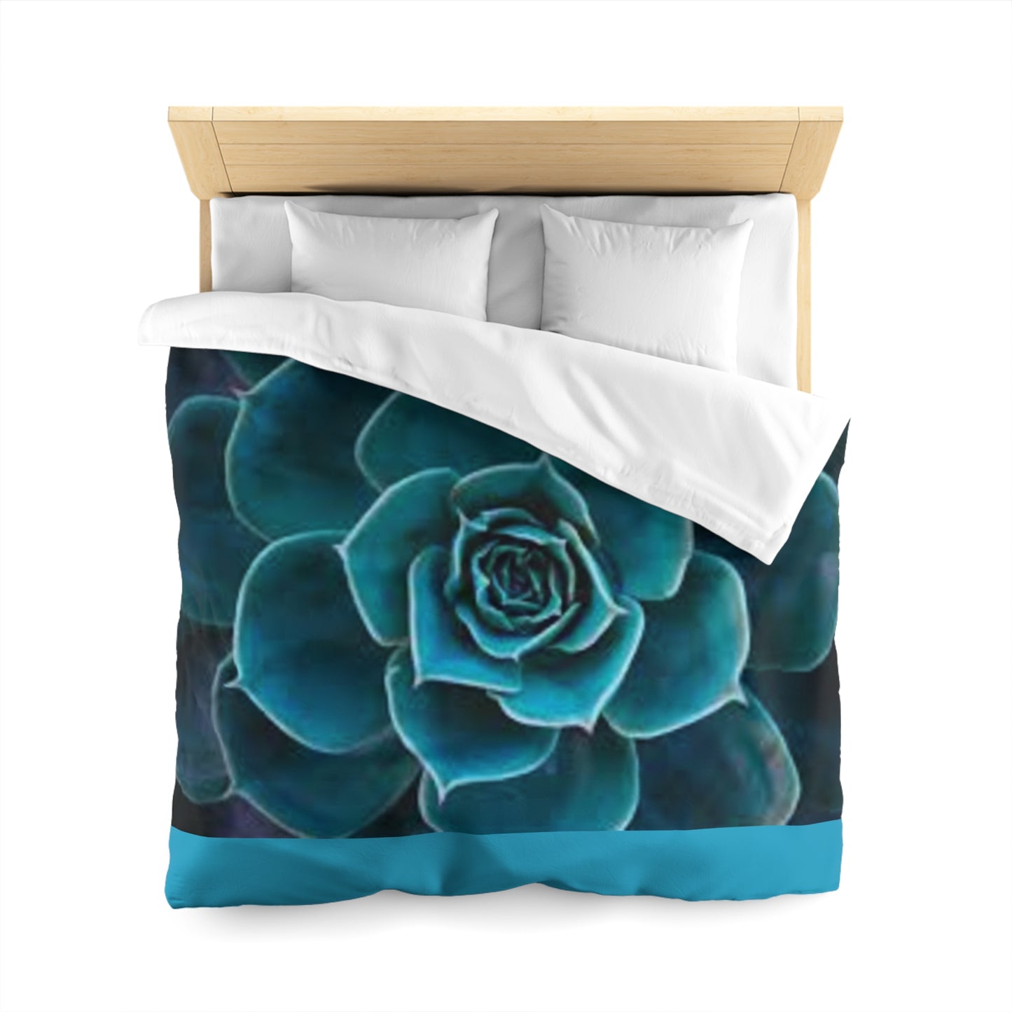 Bohemian Succulent Microfiber Duvet Cover - Cozy Bedding, Home Decor, Bedroom Makeover, Gift Idea, Nature-Inspired Decor