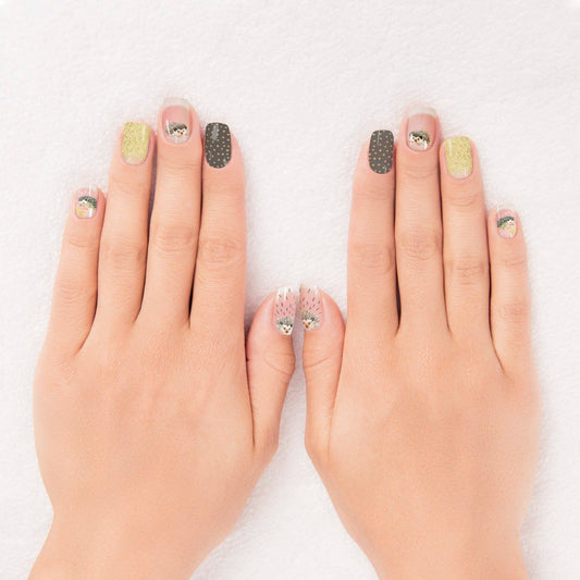 Hedgehogs Nail Wrap Kit | Porcupine Nail Care Arts Tools Accessories | On-the-go Travel Kit