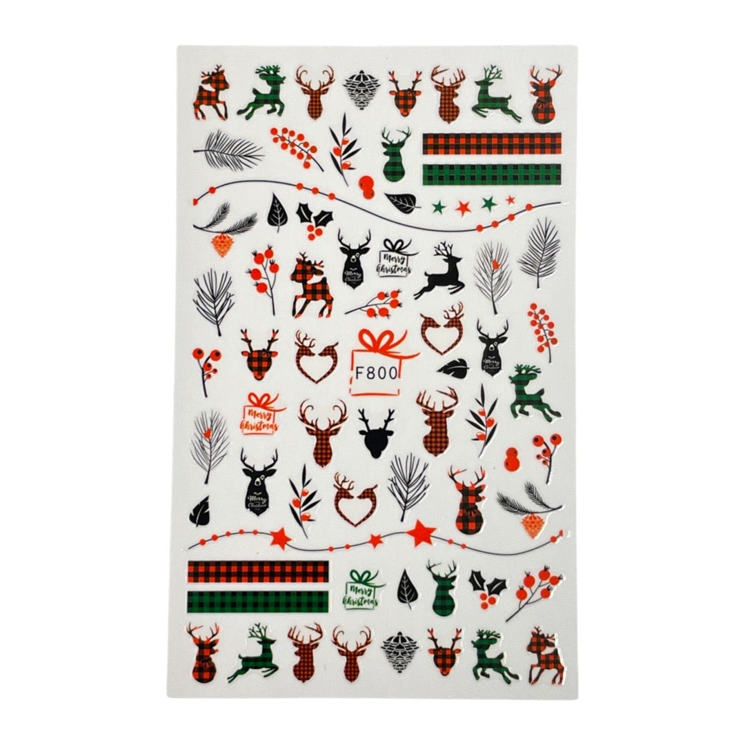 Christmas Nail Stickers Decorations -F800