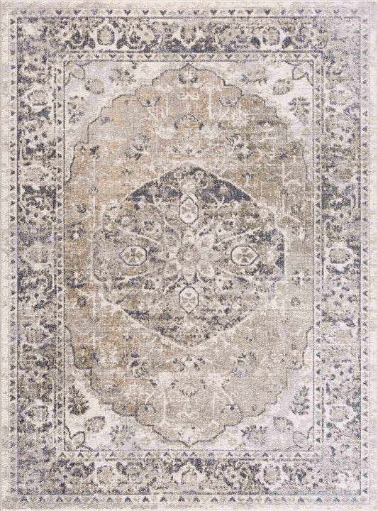 Rudo Beige Flat Pile Washable Rug