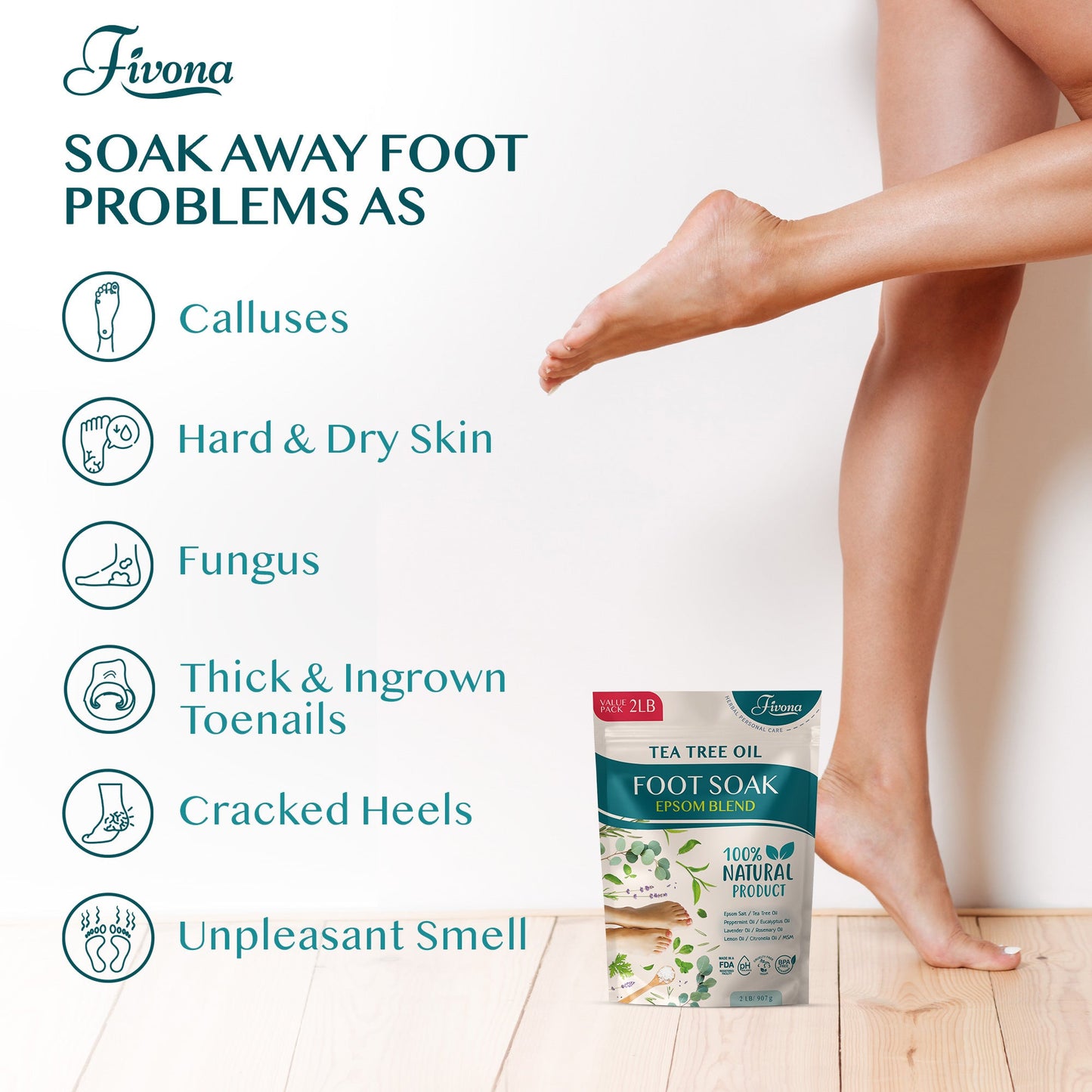 Foot Soak Blend with Tea Tree - 2Lb