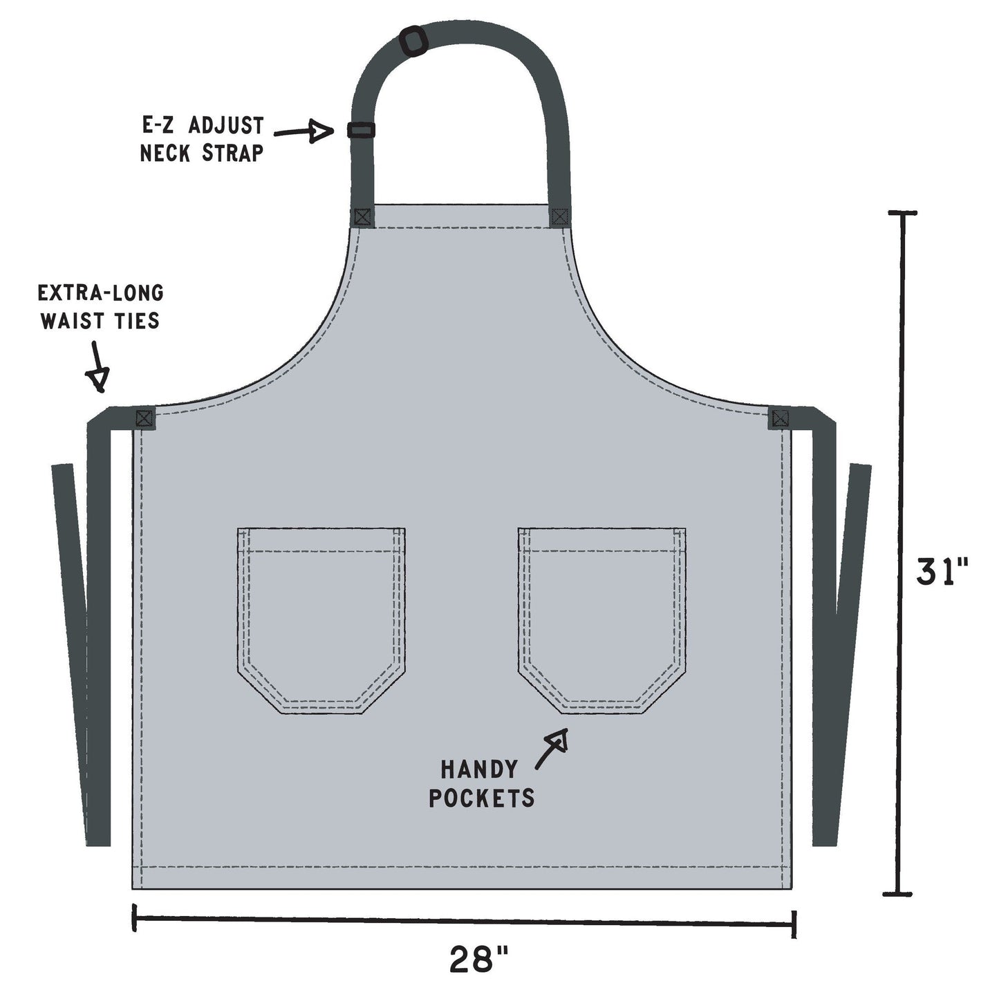 My Meat Is Local Funny Cooking and BBQ Apron Unisex 2 Pockets Adjustable Strap 100% Cotton | BlueQ at GetBullish | Father's Day Gift