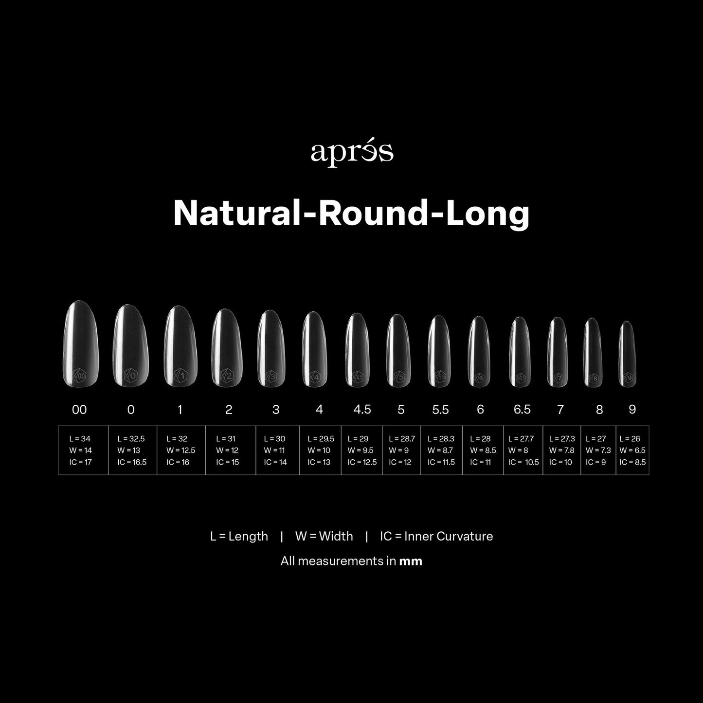 Gel-X Natural Round Long 2.0 Box of Tips 14 Sizes