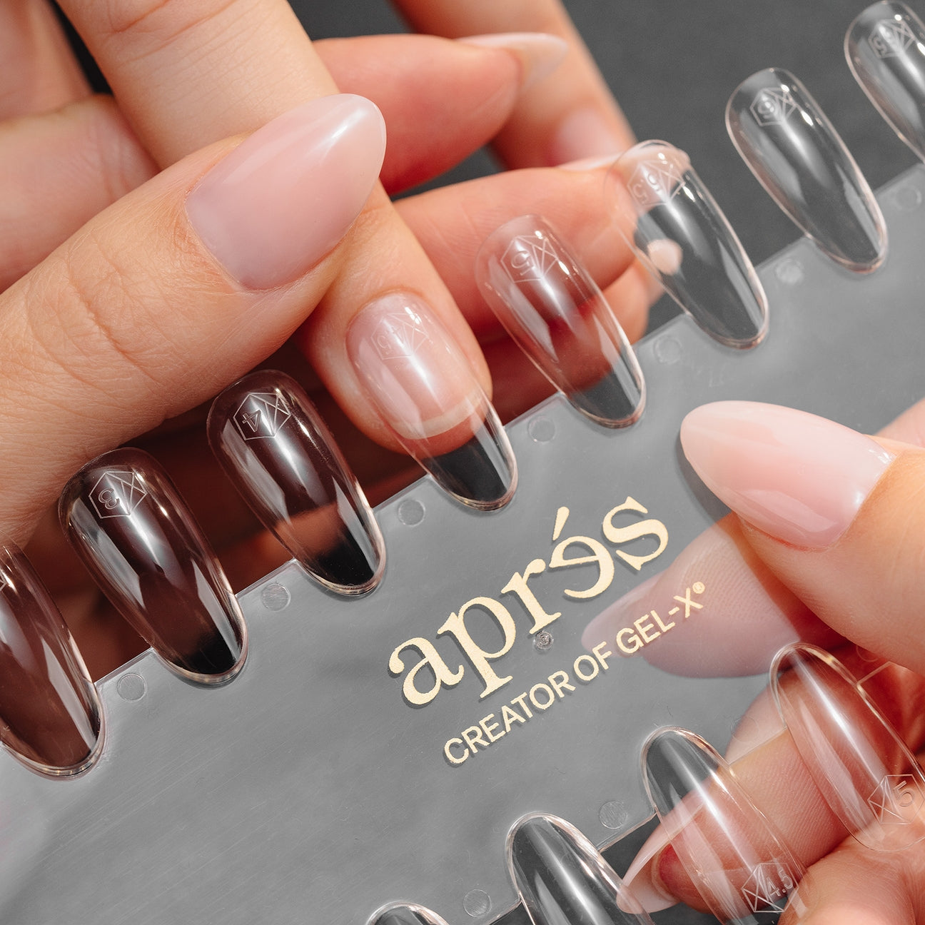 Gel-X Tip Swatch: Natural/Sculpted Square Medium