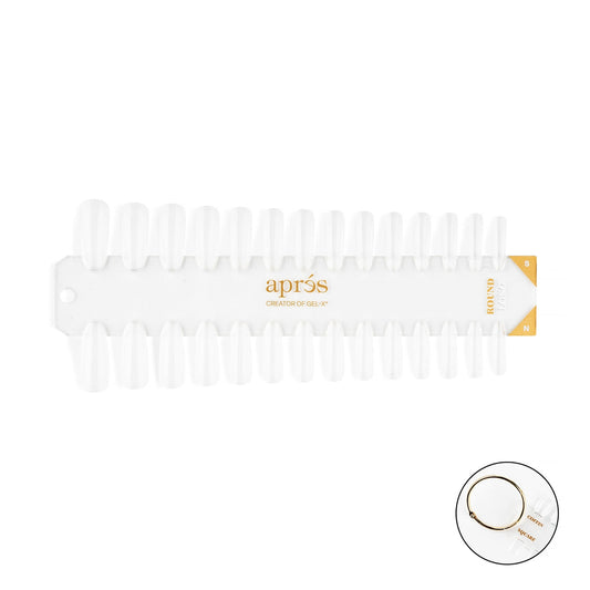 Gel-X Tip Swatch: Natural/Sculpted Round Long