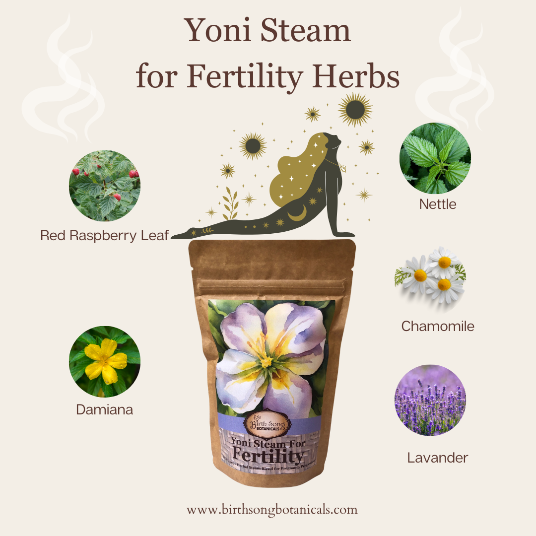 Yoni Steam for Fertility* Organic Herbal Vaginal Steaming Blend to Support Fertility and Womb Health, V Steam Herb, Vaginal and Uterine Care 3 oz.