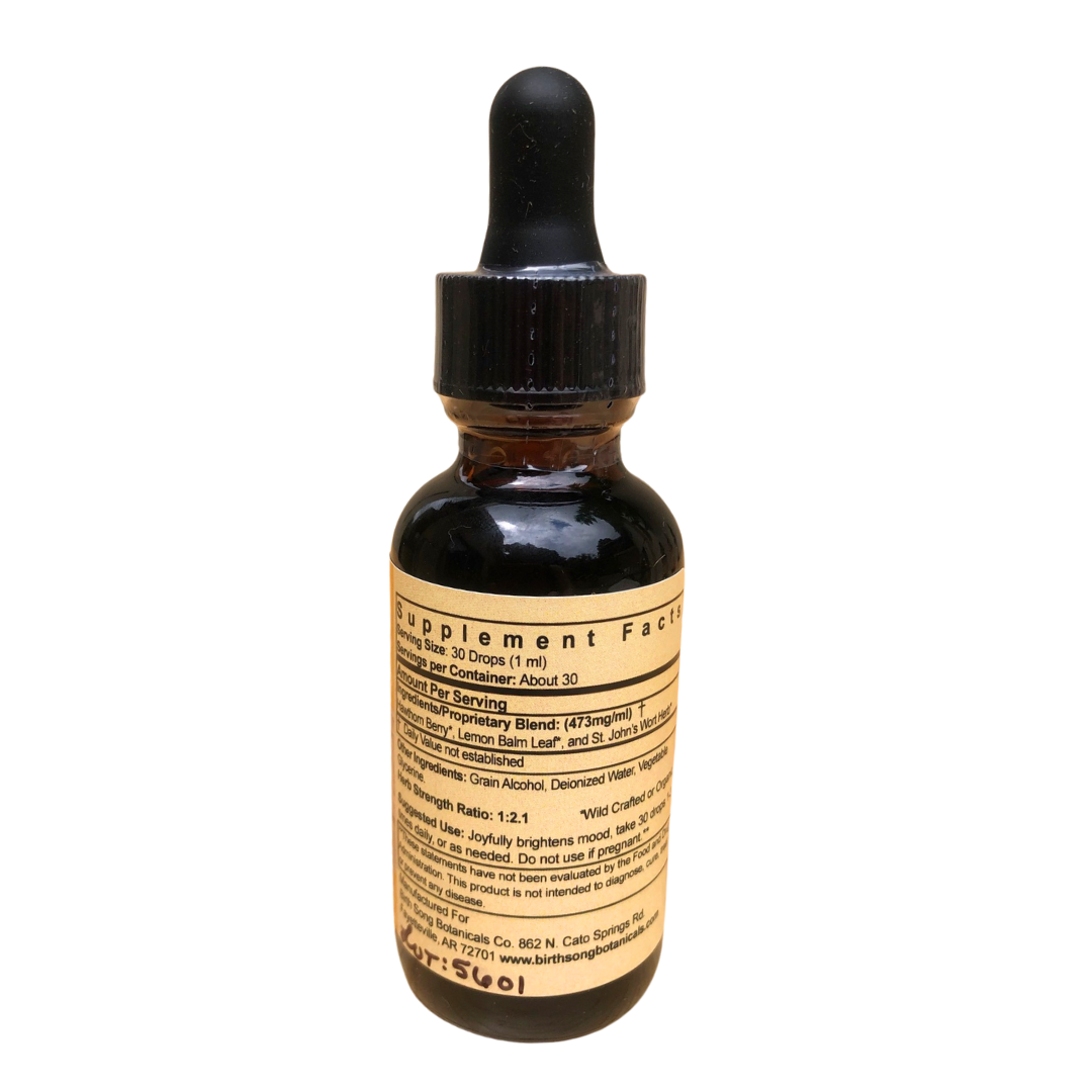 Joyful Journey Herbal Tincture: A Mood Support Supplement to Promote a Positive Out Look* with St. John's Wort, Hawthorn and Lemon Balm 1 oz.