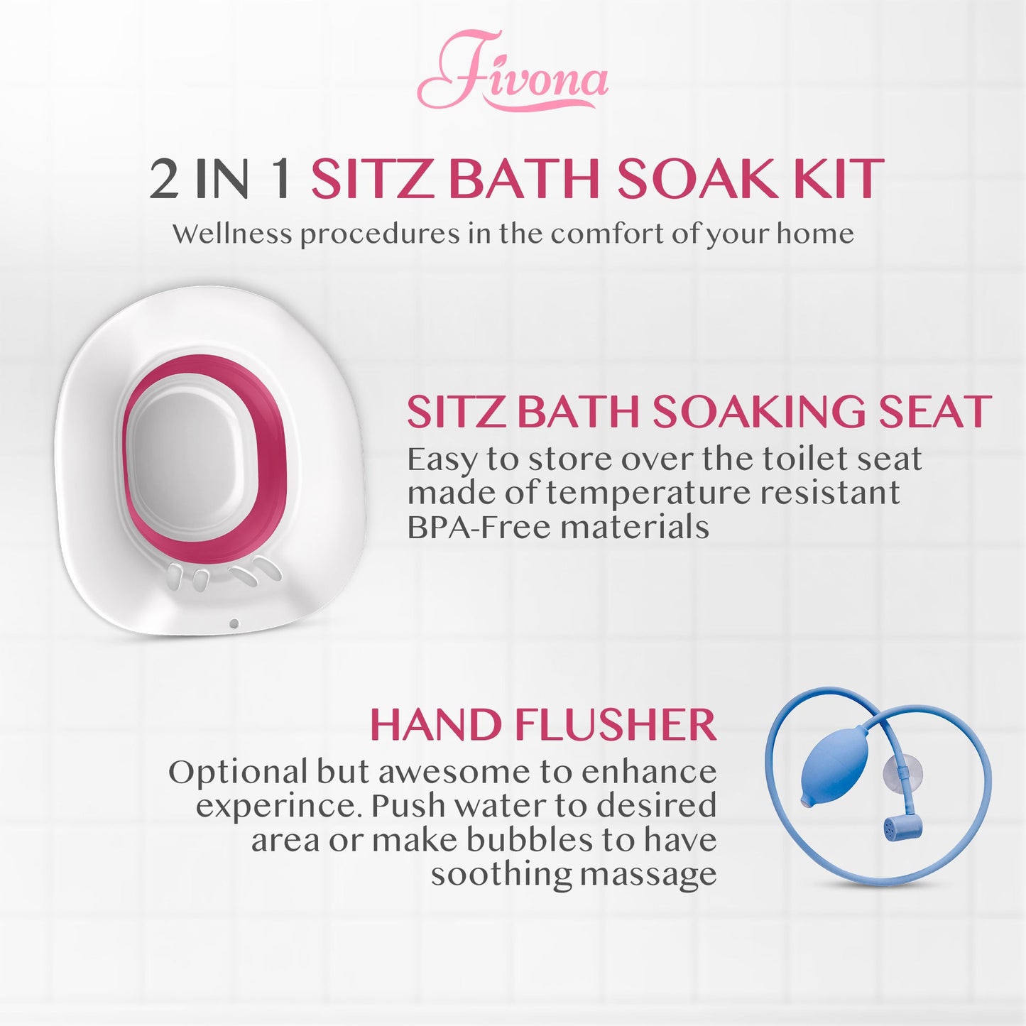 Yoni Steam & Sitz Bath Seat with Hand Flusher