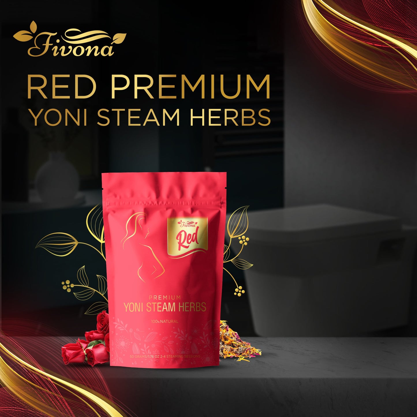 Yoni Steam Herbs | Premium Red | 1.76oz