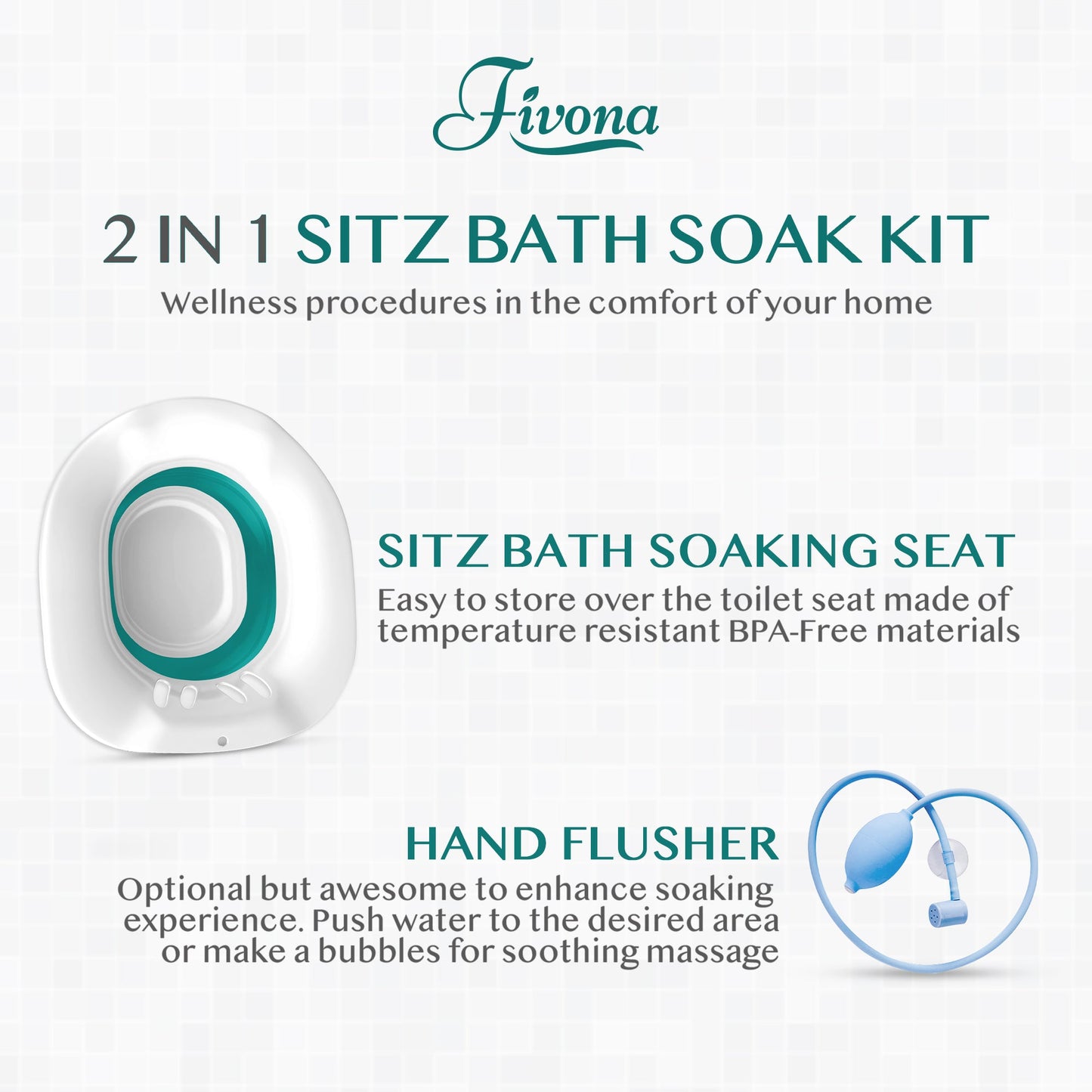 Sitz Bath Seat with Hand Flusher