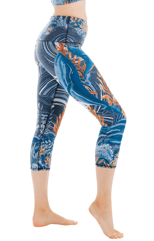 Capri Legging - Whale Hello