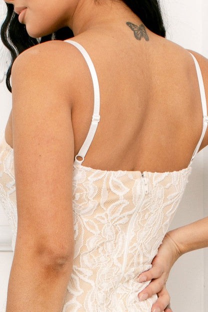Jacklyn Lace Cutout Detail Bodycon Mini Dress