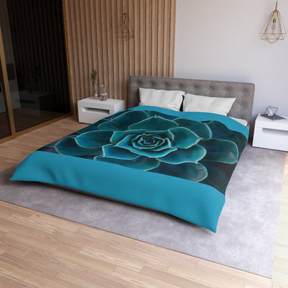 Bohemian Succulent Microfiber Duvet Cover - Cozy Bedding, Home Decor, Bedroom Makeover, Gift Idea, Nature-Inspired Decor