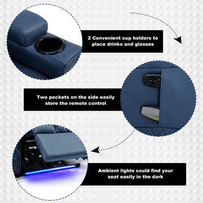 Massage Recliner with LED Lighting H7137