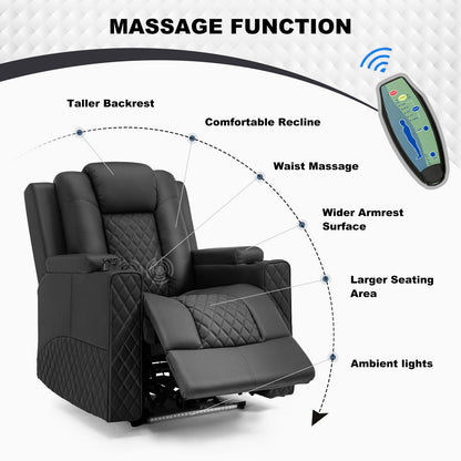 Massage Recliner with LED Lighting H7137