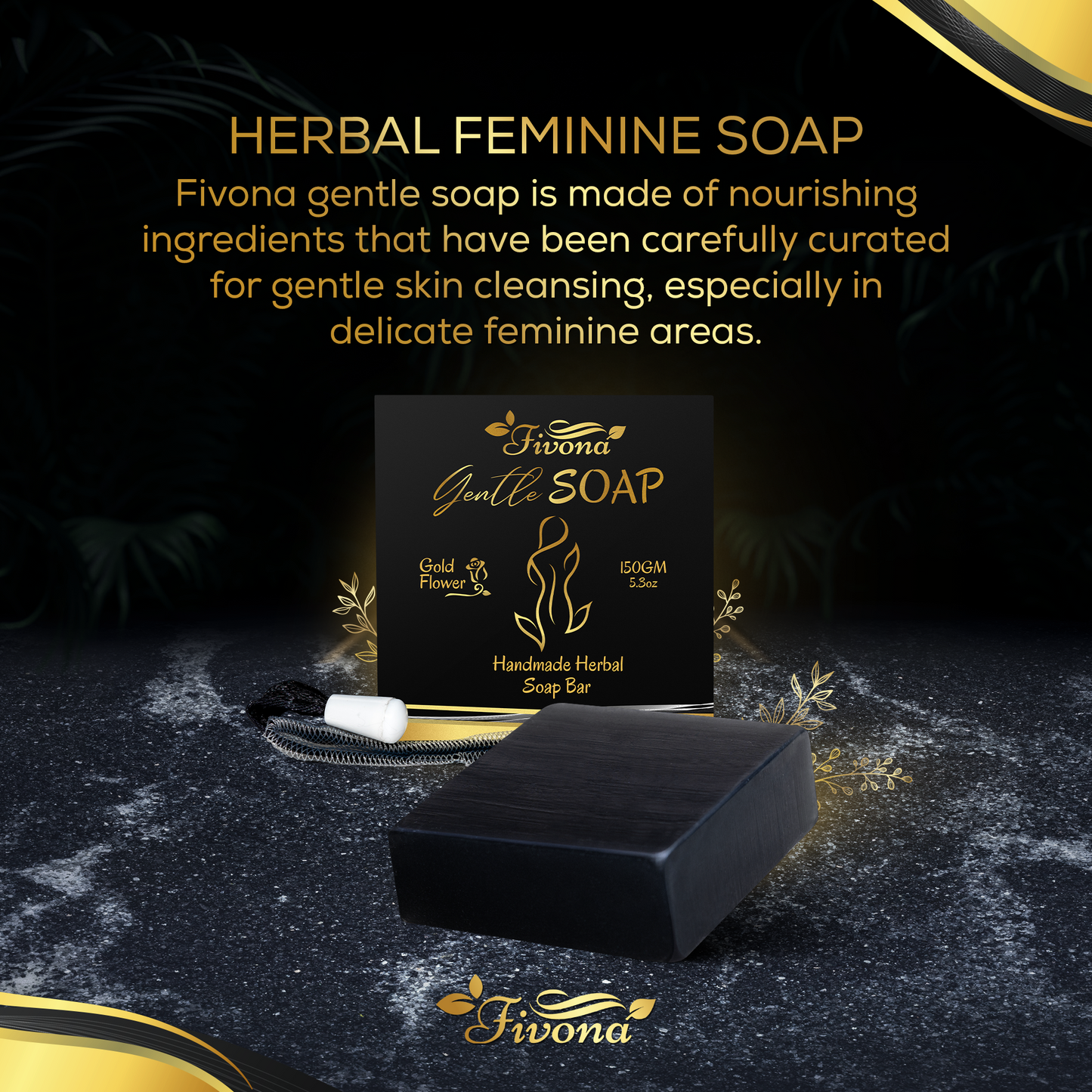 Gentle Yoni Soap | Gold Flower | 5.3oz