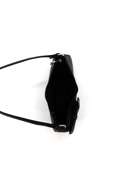 Lana Heart Charm Bow Vegan Leather Shoulder Bag