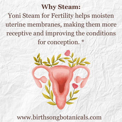 Yoni Steam for Fertility* Organic Herbal Vaginal Steaming Blend to Support Fertility and Womb Health, V Steam Herb, Vaginal and Uterine Care 3 oz.