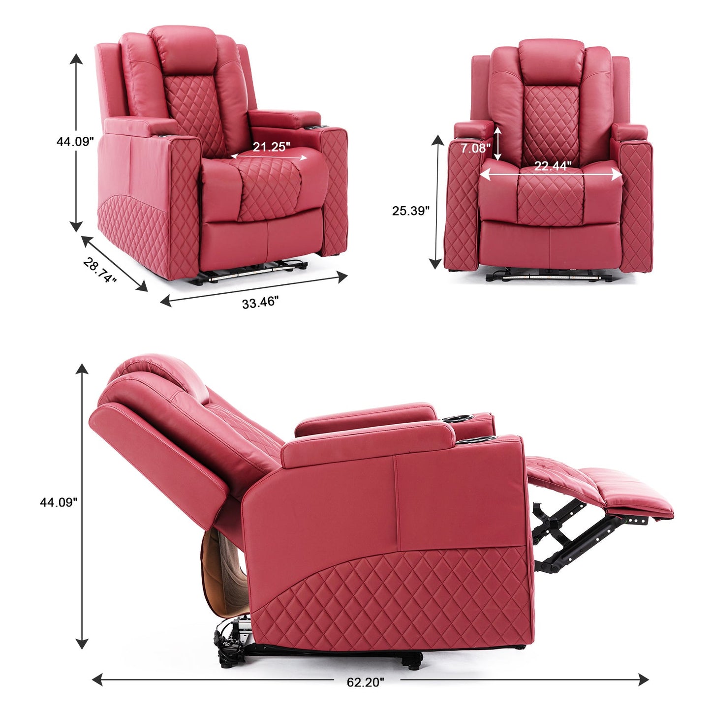 Massage Recliner with LED Lighting H7137