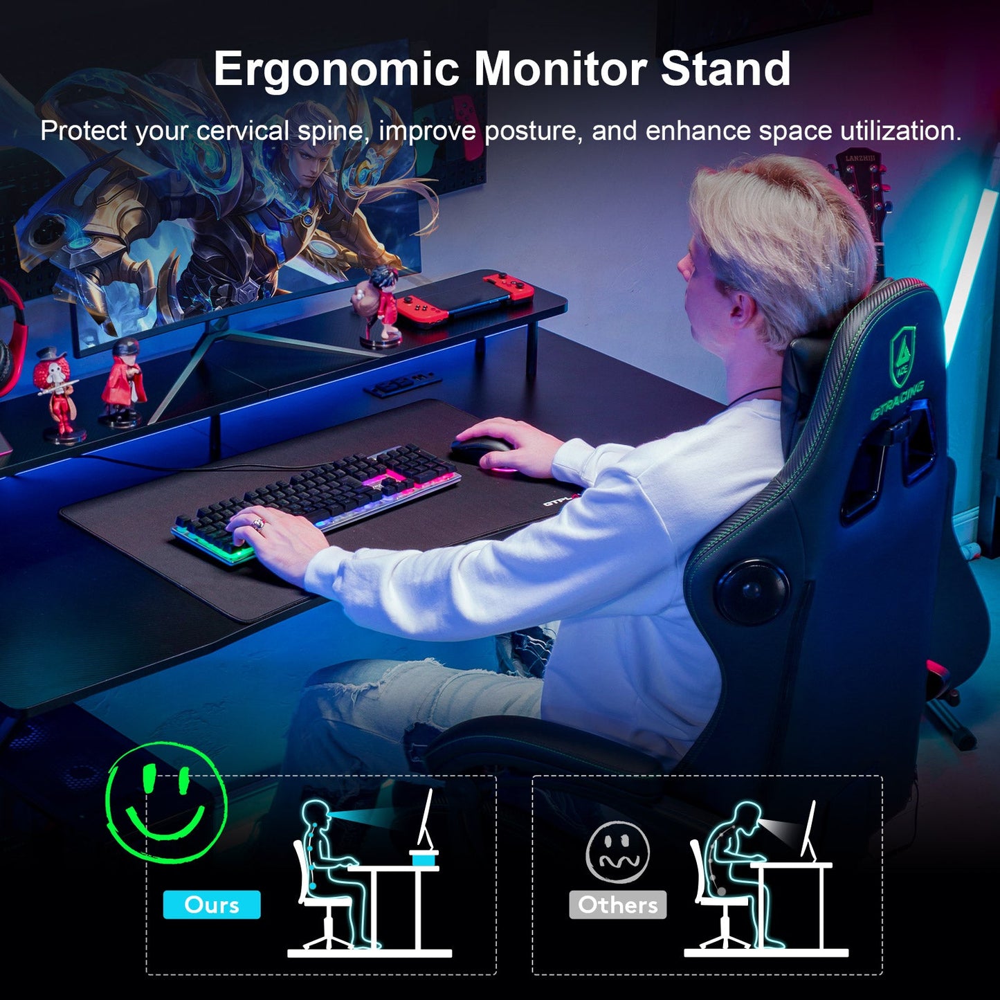 T -Shaped Series Gaming Desk GTP210