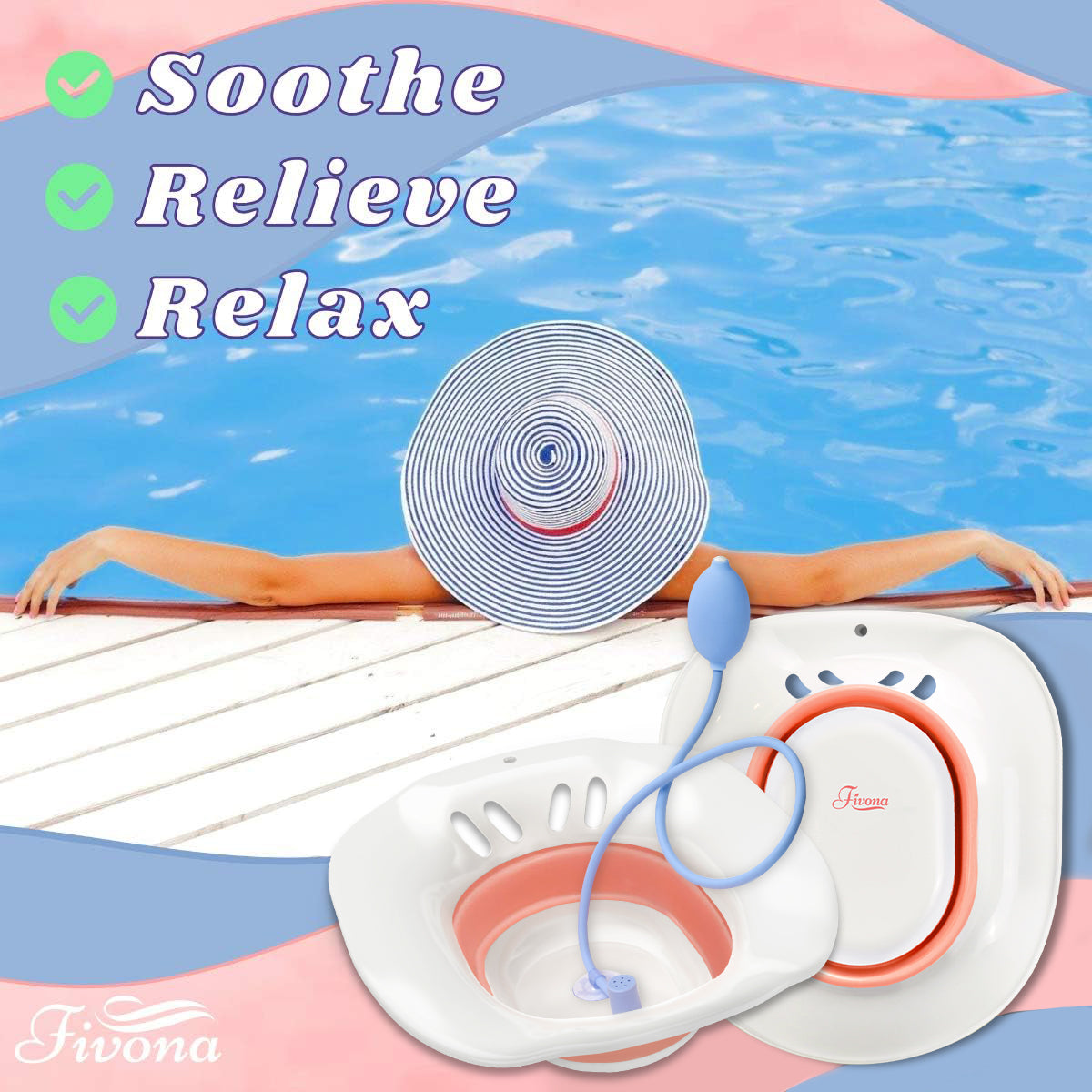 Sitz Bath Seat with Hand Flusher
