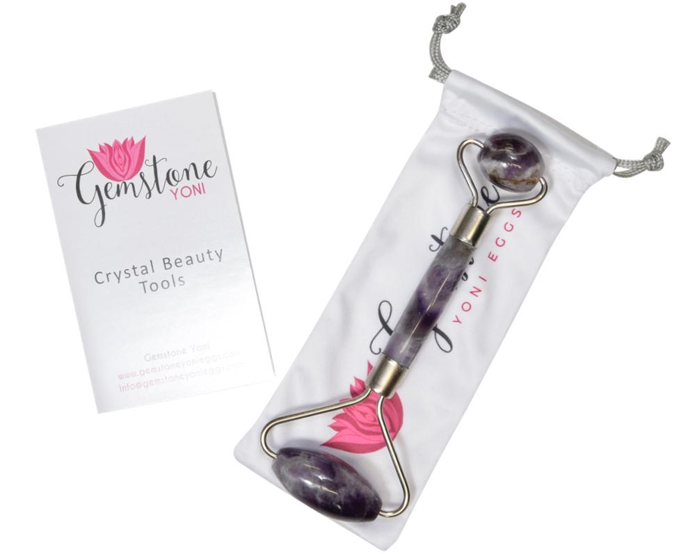 Amethyst Facial Roller Double Sided