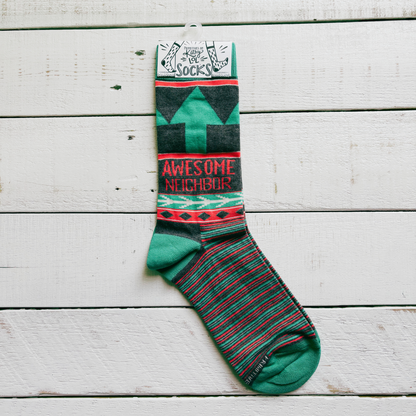 Awesome Neighbor Socks | Unisex Funny Gift Socks | Gift for Her