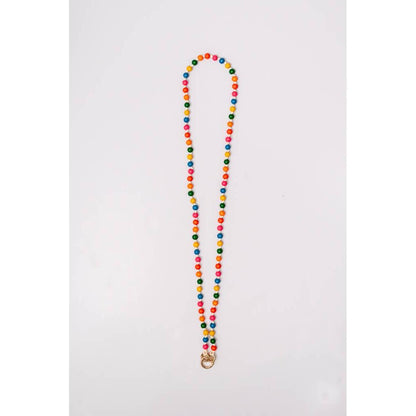 Ban.do Rainbow Wooden Beads Crossbody Phone Lanyard | Pride Smart Phone Accessories | 50"