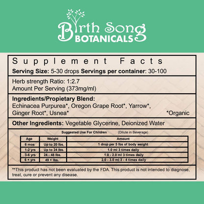 Children's Immune Booster Tincture*  with Organic Echinacea 1 oz.