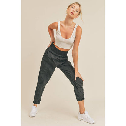 Black High Rise Warm-up Style Jogger [Sizes S-L]
