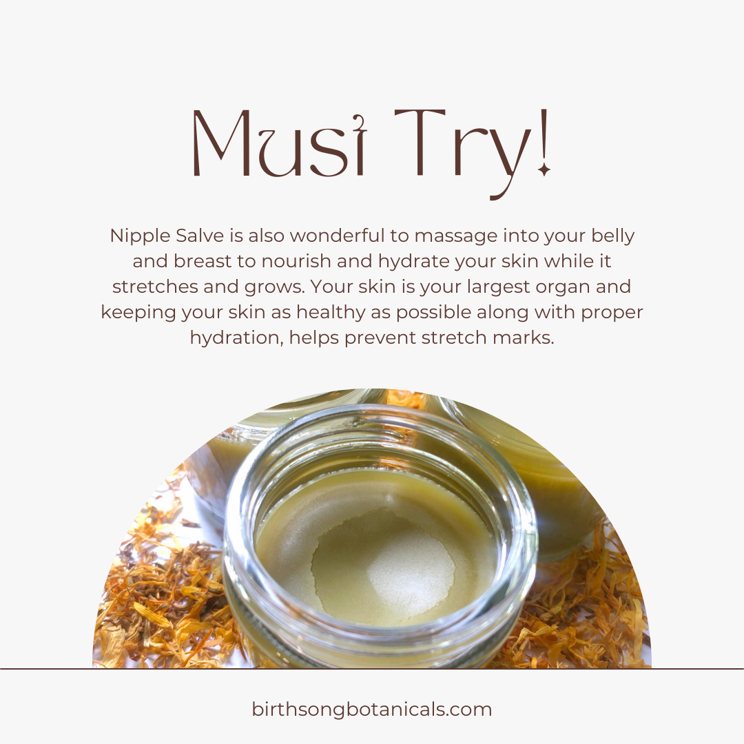 Nipple Salve, Soothing Herbal Nipple Butter for Breastfeeding and Lactation