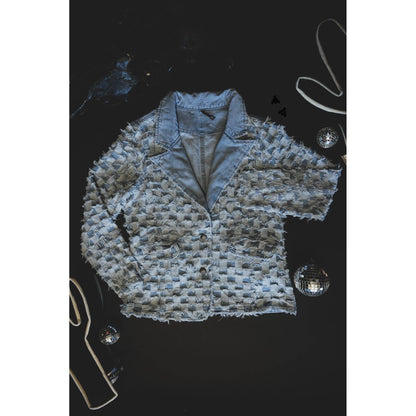 Checkity Check Blazer | Checkered Denim Jacket [Sizes SM-2X]