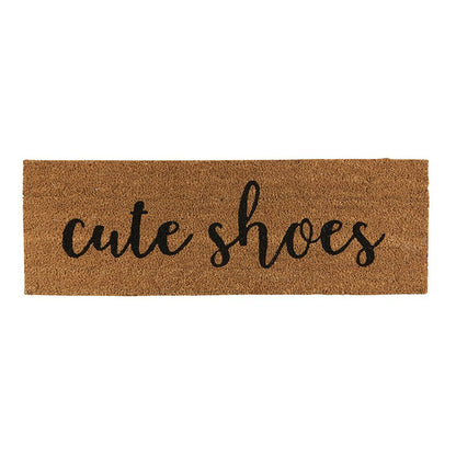 Cute Shoes Coir Door Mat | Welcome Outdoor Indoor Rug | 30" x 10"