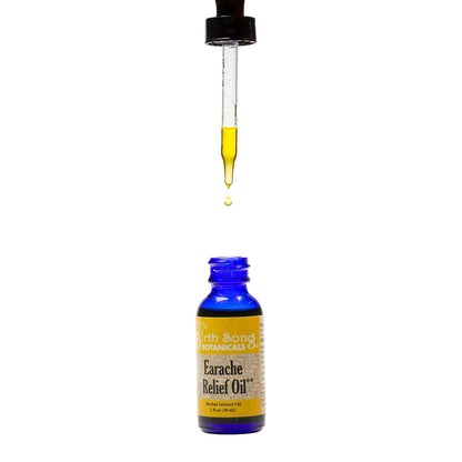 Herbal Ear Oil, Natural Ear Drops, Blended with Garlic and Mullein Flowers, for Swimmers and Wax Removal 1 oz.