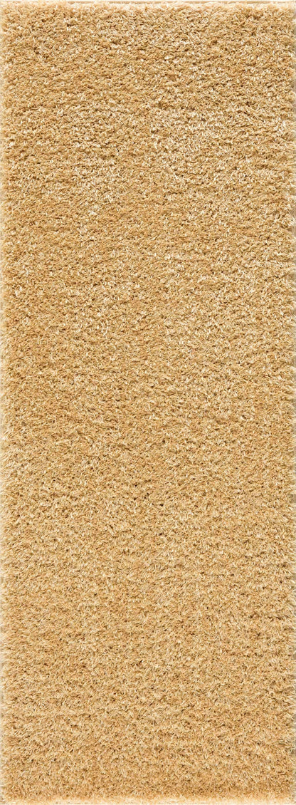 Faina Gold Yellow Washable Shag Rug