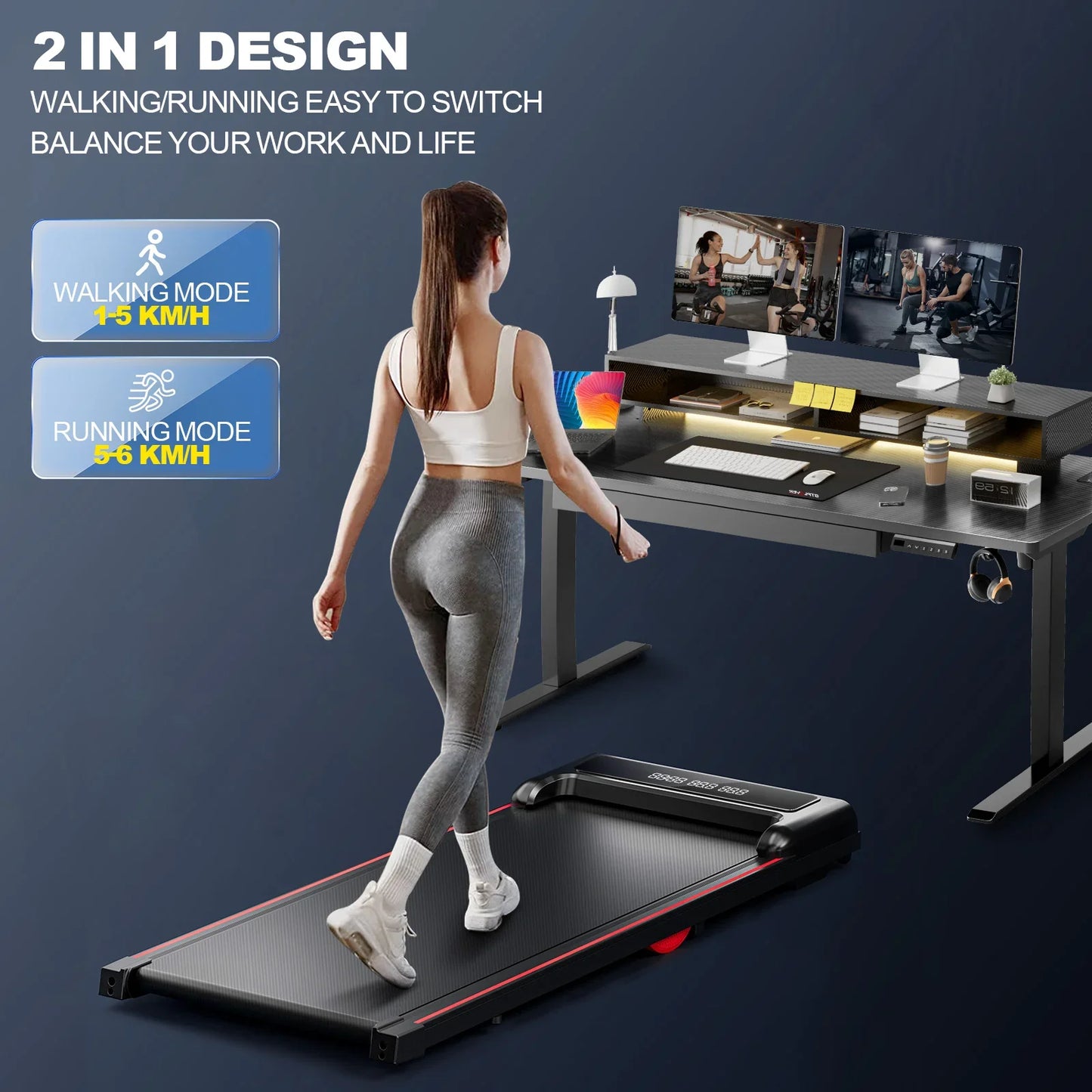 Walking Pad, Under Desk Treadmill HTM-120