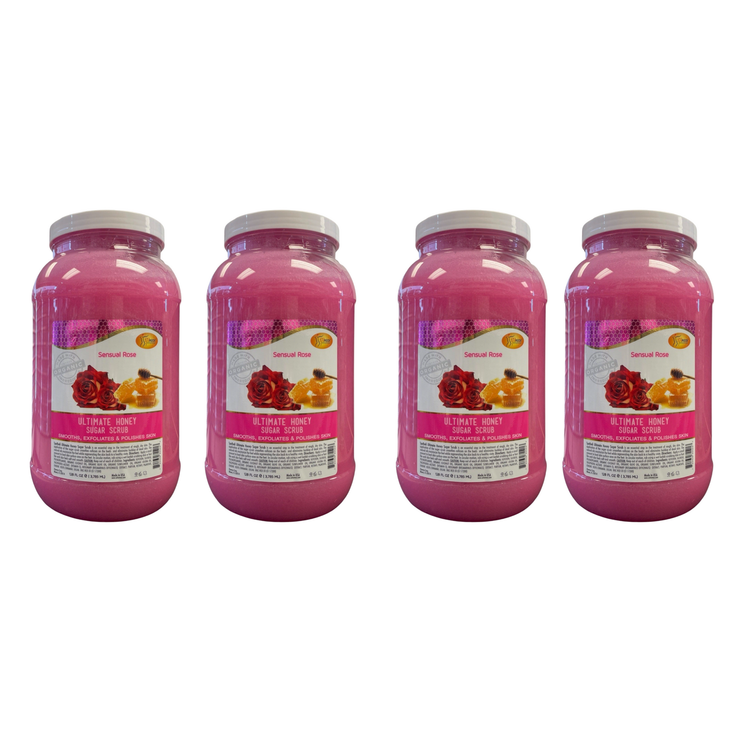 *Case Sensual Rose Honey Sugar Scrub Gel (4 x 128oz)