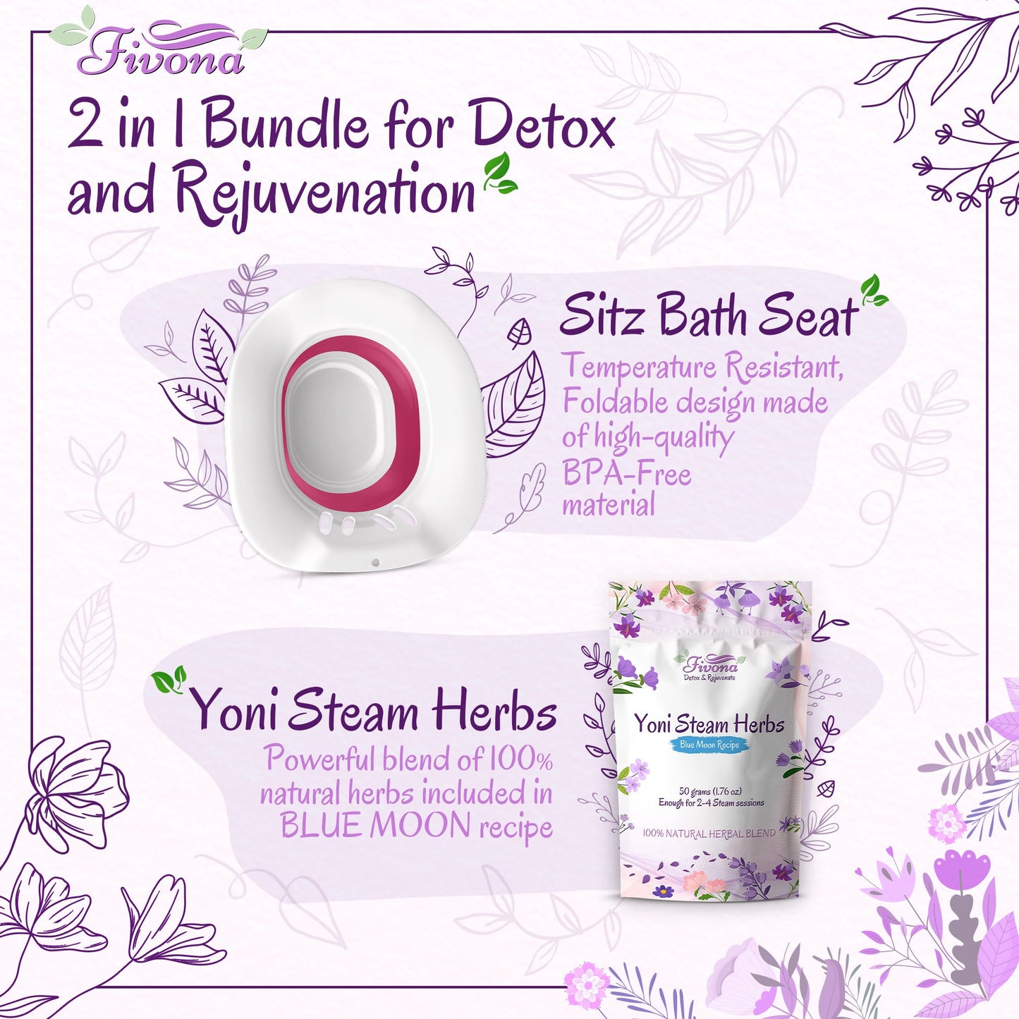2 in 1 Yoni Steaming Kit