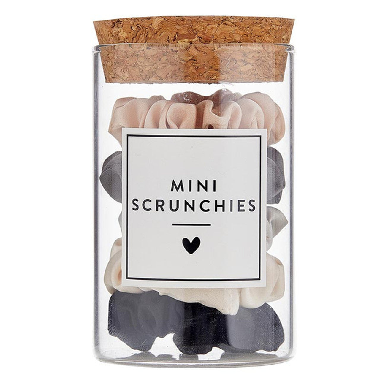 Ivory Ombre Mini Satin Scrunchies Jar | Tangle Free Hair Bands | Hair Accessories Self Care Gift