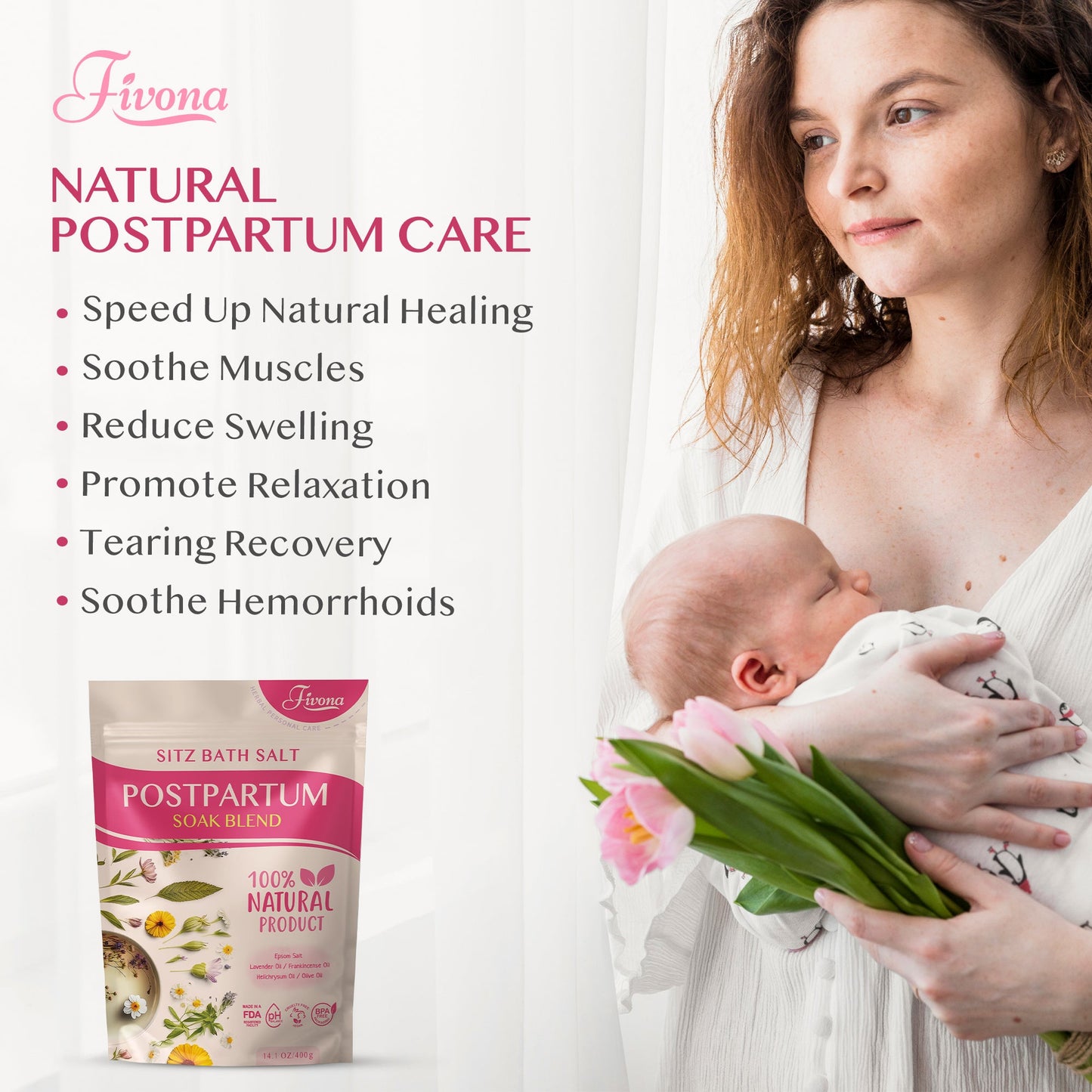 Fivona Postpartum Sitz Bath Soak Blend | 14.1oz
