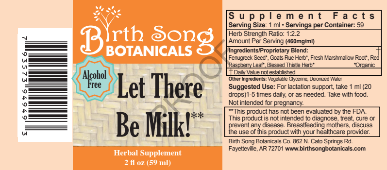 Let There Be Milk! 2 oz. ALCOHOL FREE Herbal Breastfeeding Supplement and Lactation Support, Breastmilk Supply Booster*